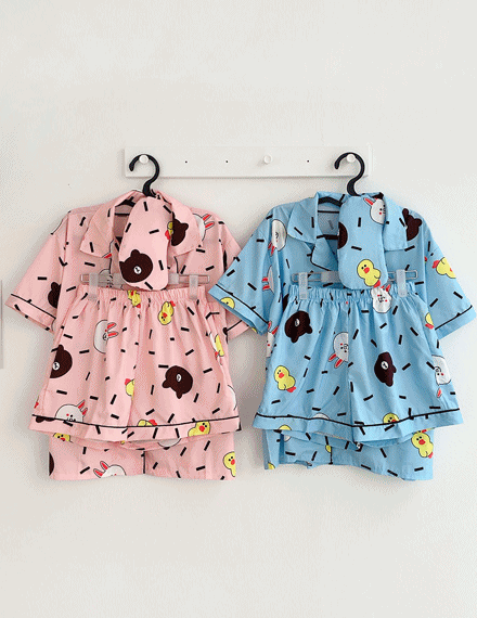 (무료배송♥) 카카오프렌즈 파자마잠옷세트3종set (3color) #안대set #여름잠옷